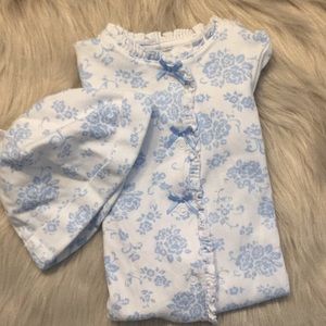 Damask Footie & Hat 2-Piece Set